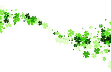 Three leaf clover confetti cascade