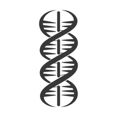 Silhouette gene DNA mutation symbol black color only