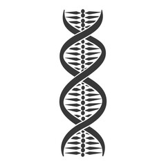 Silhouette gene DNA mutation symbol black color only