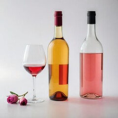 wine bottle and glass
