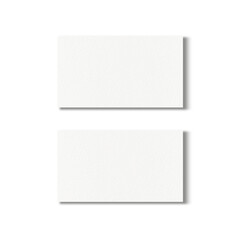 Mockup of business card standard size white transparent background