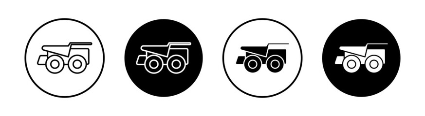 Haul flat line icon set. Haul Thin line illustration vector