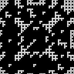 Seamless pattern. Dots motif. Circles ornament. Simple shapes wallpaper. Digital paper, web designing, textile print. Figures background. Vector.