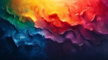 Fotobehang a rainbow colored liquid © Dogaru