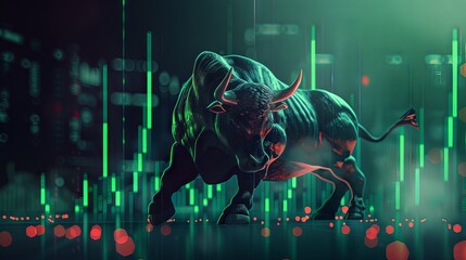 Bullish Crypto market with green candle