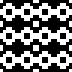 Seamless pattern. Ethnic background. Inca crosses, squares ornament. Tribe motif. Tribal wallpaper. Ancient mosaic. Folk image. Digital paper, web design, ethnical textile print. Vector artwork.