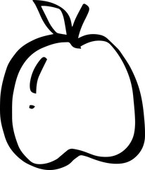 apple fruit sketch drawing outline line