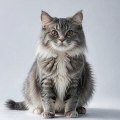 Obraz premium cat on a white 