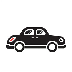 Car icon. Vector illustration isolated on white background.