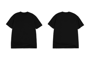 Black t-shirt 2D mockup