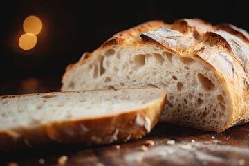 Close up of fresh white bread