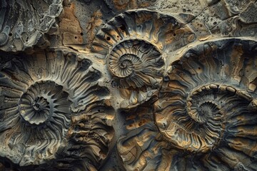 Background Texture Pattern Ancient Fossil Textures - Intricate patterns and textures found in fossils, this style emphasizes the historical and prehistoric beauty created with Generative AI Technology