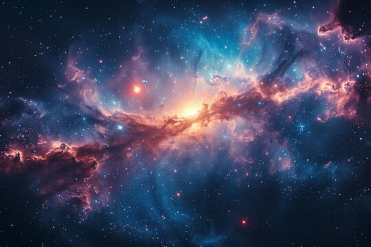 Colorful space background wallpaper