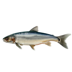 Obraz premium Side view of Herring fish isolated on white or transparent background