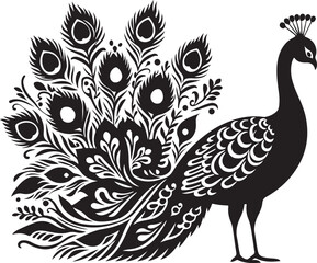 peacock  vector illustration