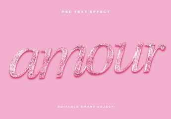 Shiny Pink Text Effect Mockup