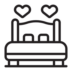 bed line icon