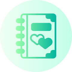 Fototapeta premium photo album gradient icon