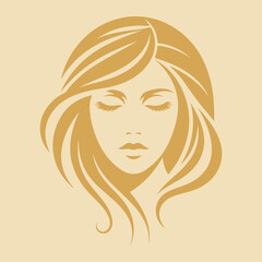 woman golden icon illustration 