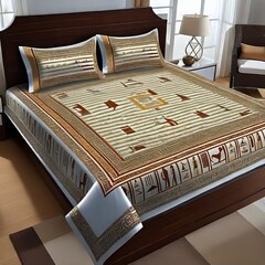 Obraz na płótnie Canvas bed sheets egyptian style