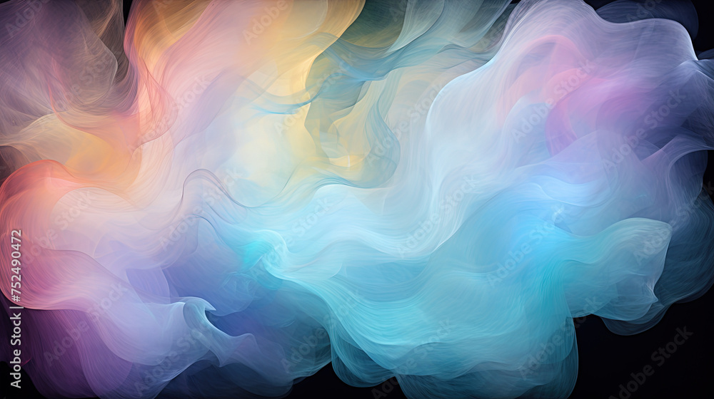 Aufkleber Vibrant abstract waveform with fluid motion and colorful gradients.