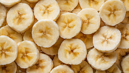 Banany, żółte owoce plasterki