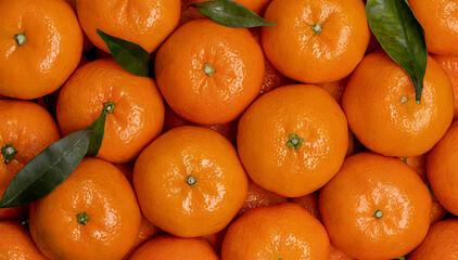 Pomarańcze, tło egzotyczne pomarańczowe owoce  - obrazy, fototapety, plakaty