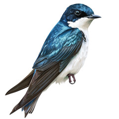 Tree Swallow on white or transparent background