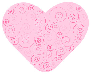 Pink heart, simple icon. Vector illustration.	