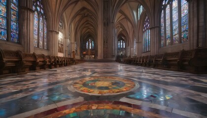 Obraz premium An Intricate Gothic Cathedral Interior (2)