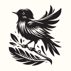 Bird Silhouette Illustration Vector Design