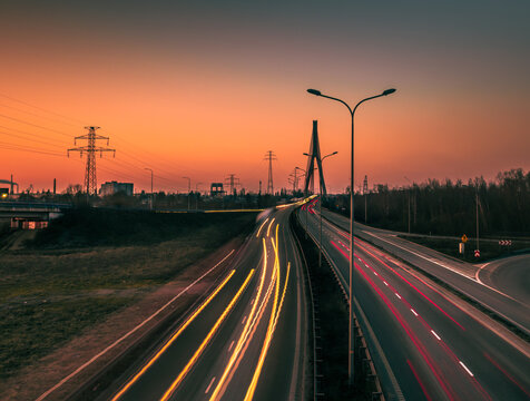 highway at evning