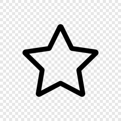 Star vector icon. Star black symbol
