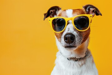 Hip Hound: Dog Wearing Sunglasses, AI Generative

