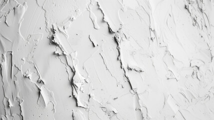 Fototapeta premium Closeup texture fragment shot of white plaster, putty on the wall with irregularities and roughness
