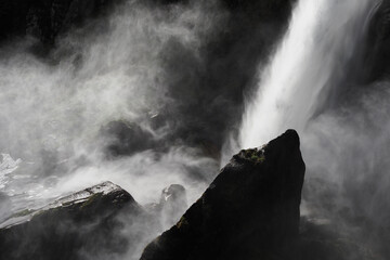 Wasserfall La Froda bei Foroglio, Nahaufnahme, Val Bavona, Tessin