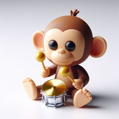 toy monkey with a drum
