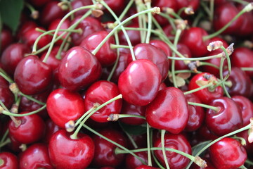 cherries in the market