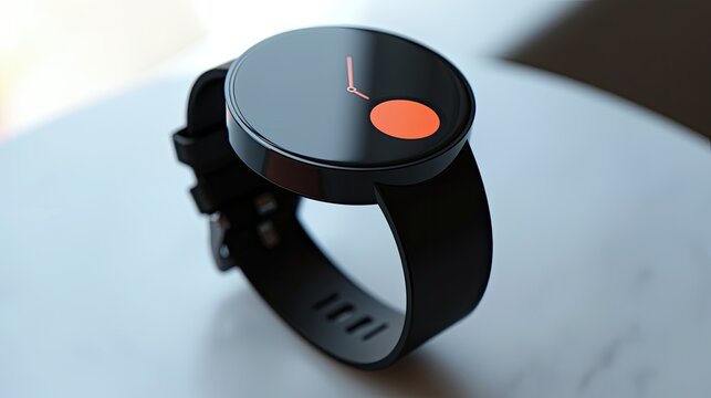 stylish 3D smartwatch tracks fitness and notifications.