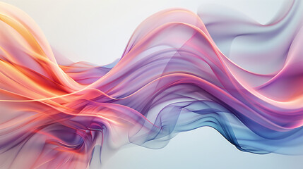 illustration of wavy rainbow cloth, dynamic flow