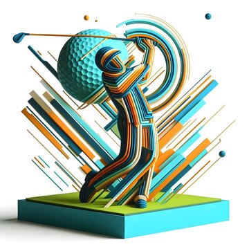 Abstract golfer image 