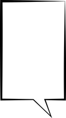 Set of blank white speech bubble in flat design, chatting box, message box icon. Balloon doodle style of thinking sign symbol. Speech bubble isolated on background.