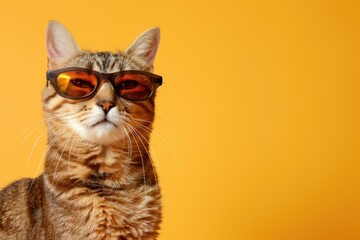 Stylish Sunglasses: Cat Edition, AI Generative
