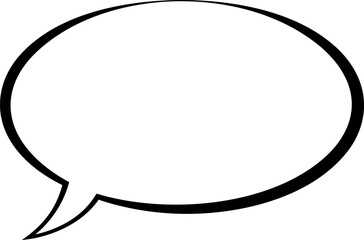 Set of blank white speech bubble in flat design, chatting box, message box icon. Balloon doodle style of thinking sign symbol. Speech bubble isolated on background.