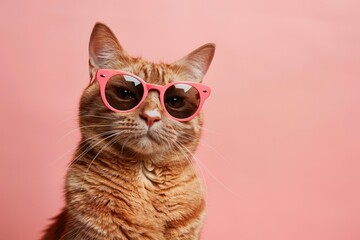 Cool Cat in Sunglasses: Feline Fashion, AI Generative
