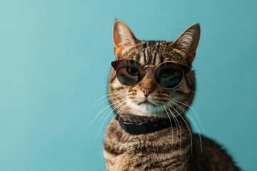 Obraz premium Cool Cat in Sunglasses: Feline Chic, AI Generative 