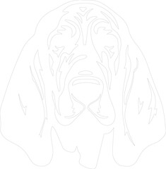 bloodhound outline - obrazy, fototapety, plakaty