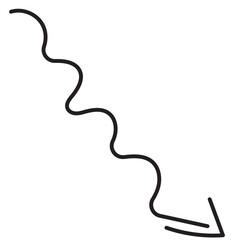 Hand drawn arrows collection Set simple flat arrows isolated on white background. Arrow mark icons and arrow paint. Stock