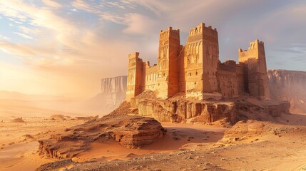 A cultural expedition to explore ancient desert civilizations - obrazy, fototapety, plakaty