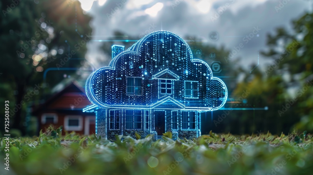 Aufkleber a cutting-edge smart home system integrating cloud computing and cybersecurit